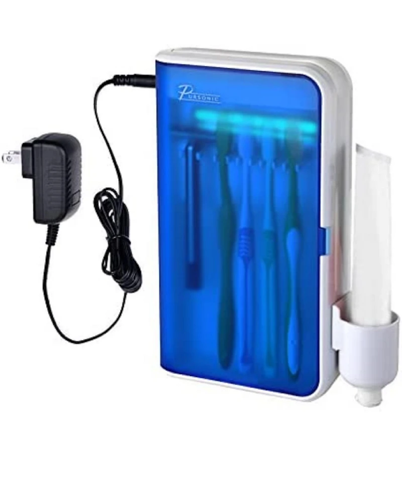 Pursonic Usb Rechargeable Rotary Toothbrush & Uv Sanitizer Station (3 Brush Heads Included