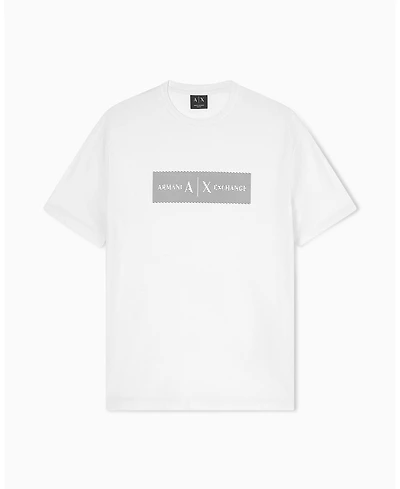 A|X Armani Exchange Men's White Edition Short Sleeve Box T-Shirt