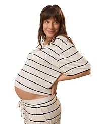 Kindred Bravely Maternity Aria Casual Short Sleeve Cropped Top Limited Edition Color