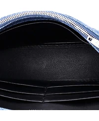 Pre-Owned Balenciaga Hourglass Chain Wallet Denim Printed Leather