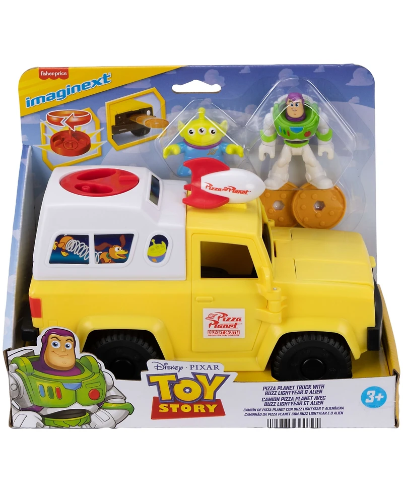 Imaginext Disney and Pixar Toy Story Pizza Planet Truck with Buzz Lightyear and Alien Action Figures