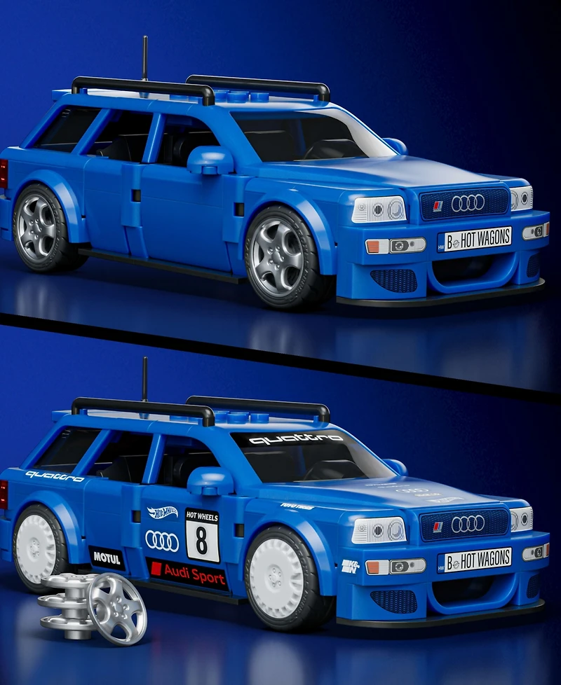 Mattel Brick Shop Hot Wheels 94 Audi Avant RS2 Building Toy Kit, 253 Pieces