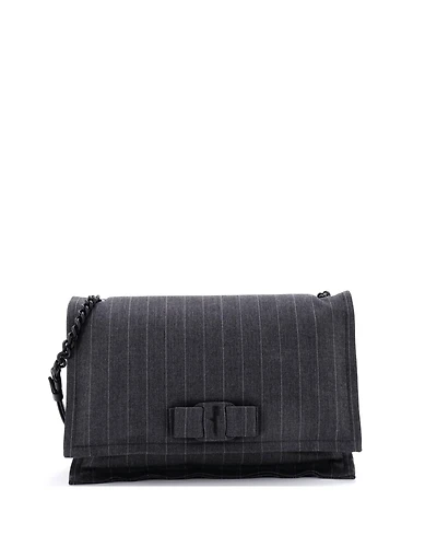 Pre-Owned Salvatore Ferragamo Medium Viva Bow Flap Bag Printed Leather