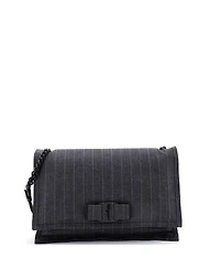 Pre-Owned Salvatore Ferragamo Medium Viva Bow Flap Bag Printed Leather