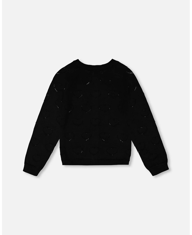 Deux par Baby Girls Pointelle Knit Cardigan