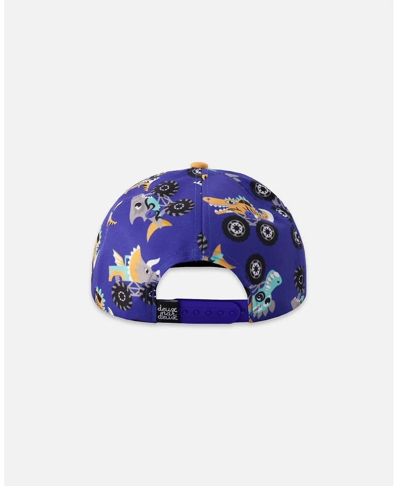 Deux par Deux Boy Cap Blue Truck Print - Toddler|Child