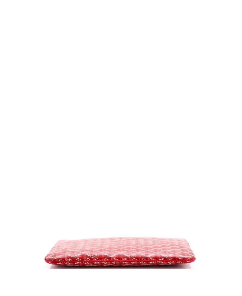 Pre-Owned Goyard Mm Senat Zip Pouch Coated Canvas