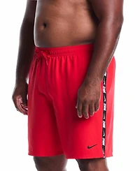 Nike Men's 9" Big & Tall Breaker Logo Tape Volley Swim Shorts
