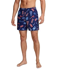 Nike Men's 5" Breaker Multi Logo Print Volley Swim Shorts