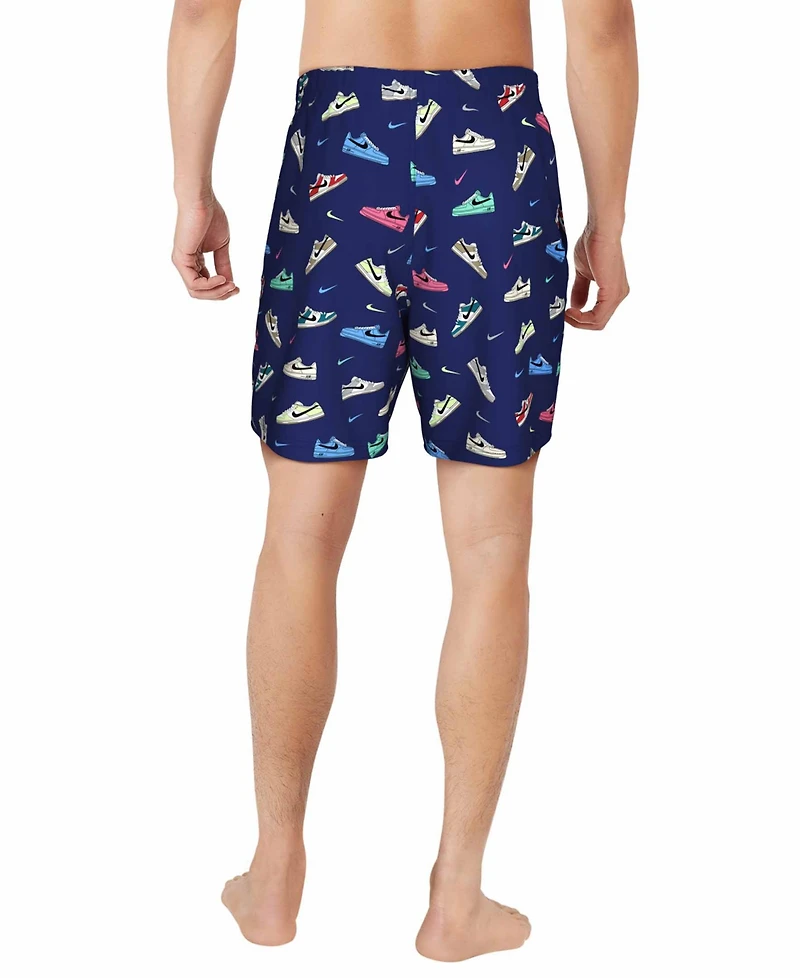 Nike Men's 7" Sneaker Print Volley Swim Shorts