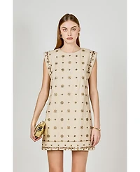 endless rose Women's Beaded Mini Dress