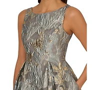 Adrianna Papell Women's Metallic Jacquard Midi Dress