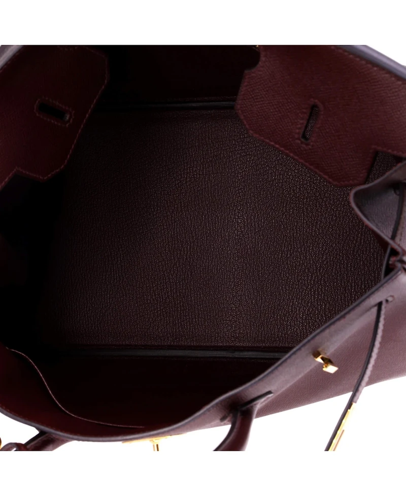 Pre-Owned HERMES Birkin 35 Handbag Red Epsom with Gold Hardware