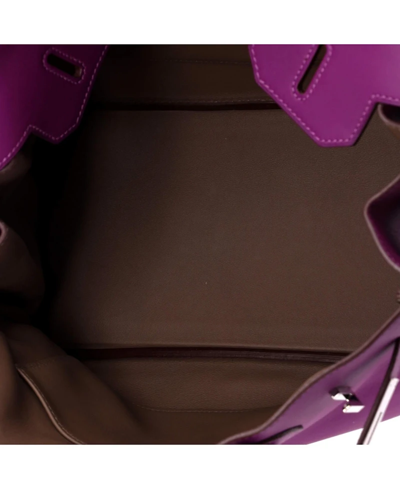 Pre-Owned HERMES Birkin 30 Handbag Bicolor Swift with Palladium Hardware