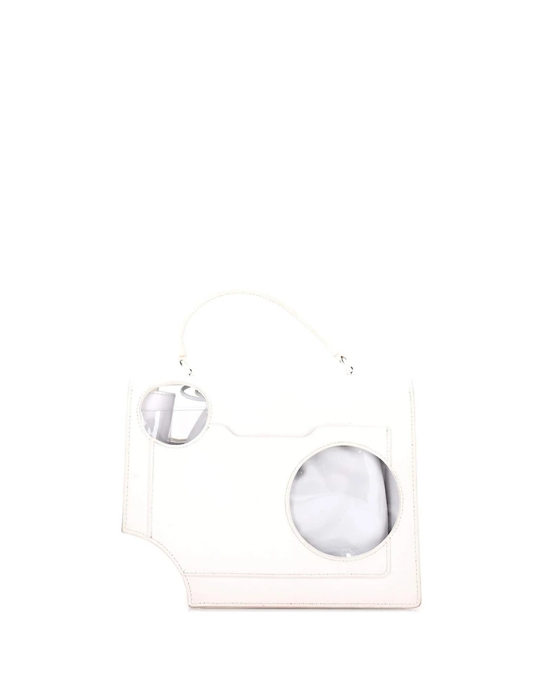 Pre-Owned Off White Jitney 2.8 Meteor Holes Bag Leather with Pvc