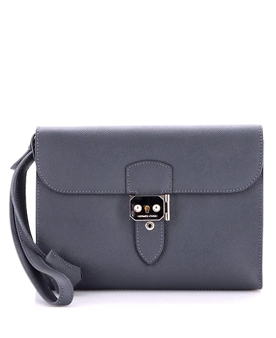 Pre-Owned HERMES Sac a Depeches Wristlet Pouch Epsom