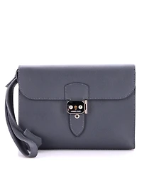 Pre-Owned HERMES Sac a Depeches Wristlet Pouch Epsom