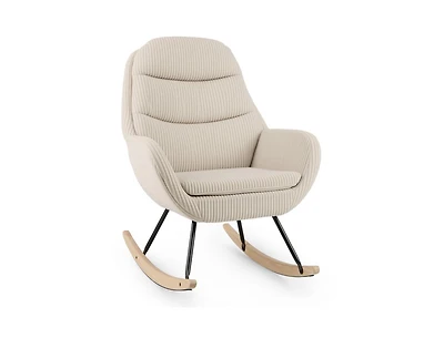 Slickblue Nursery Glider Rocker Chair with Upholstered Seat and Backrest