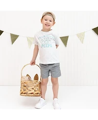 Sweet Wink Baby Boys Chillin With My Peeps Checker Easter Short Sleeve T-Shirt