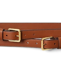 Lauren Ralph Double-Buckle Stacked Wide Belt