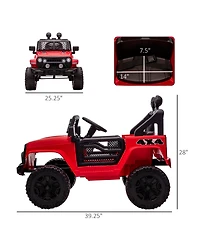 Hongge 12V Kids Ride On Truck with Remote and Suspension
