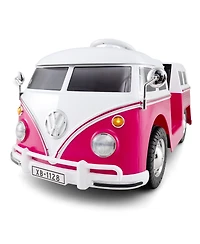 Mecale 12V Ride On Car Licensed Volkswagen Ride-on Bus with Cup Holder and Led Headlights for 3+ Years