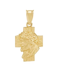 Macy's Jesus Cross Pendant Necklace in 14k Yellow Gold