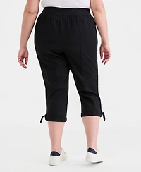 Style & Co Plus D-Ring Cuffed Capri Pants, Exclusively at Macy's