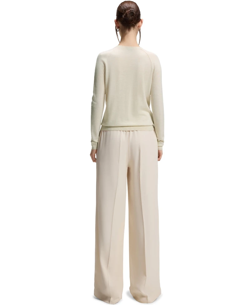 Boss by Hugo Women's Extra-Fine Merino Wool Button-Up Cardigan Sweater