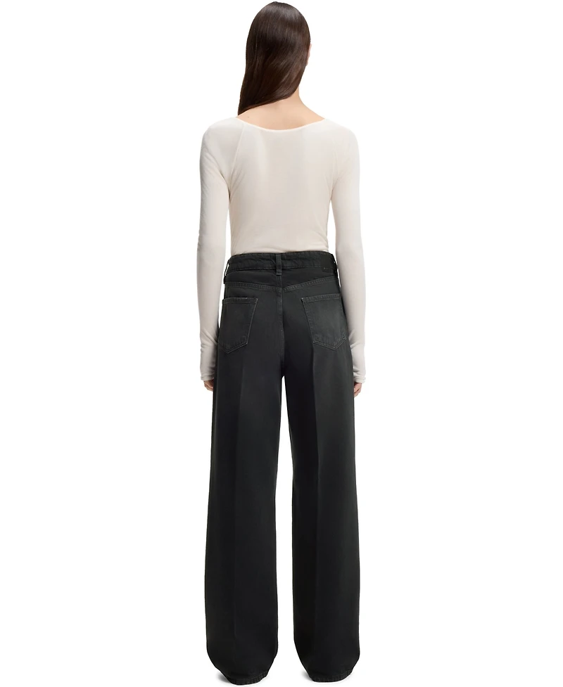 Boss by Hugo Women's Rigid Denim Boyfriend-Fit Jeans