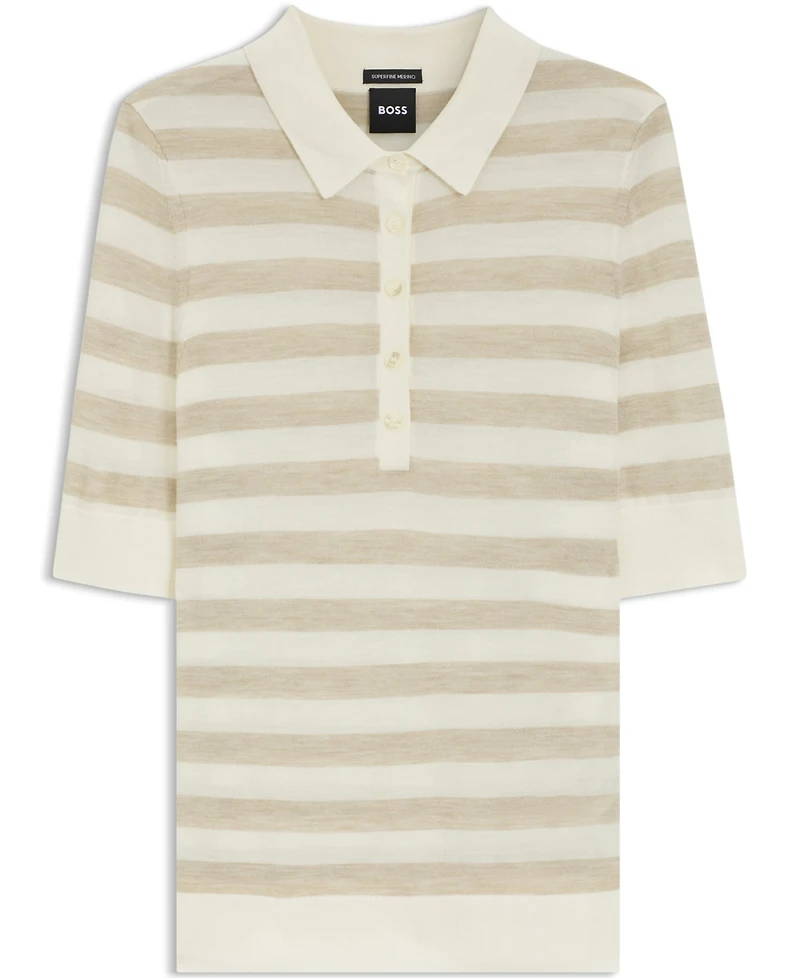 Boss by Hugo Women's Merino Wool Short-Sleeved Sweater