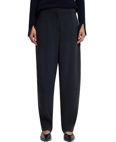 Boss by Hugo Women's Wrinkle-Resistant Crepe Relaxed-Fit Pants