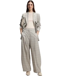 Boss by Hugo Women's Stretch Wool Oversized-Fit Pants