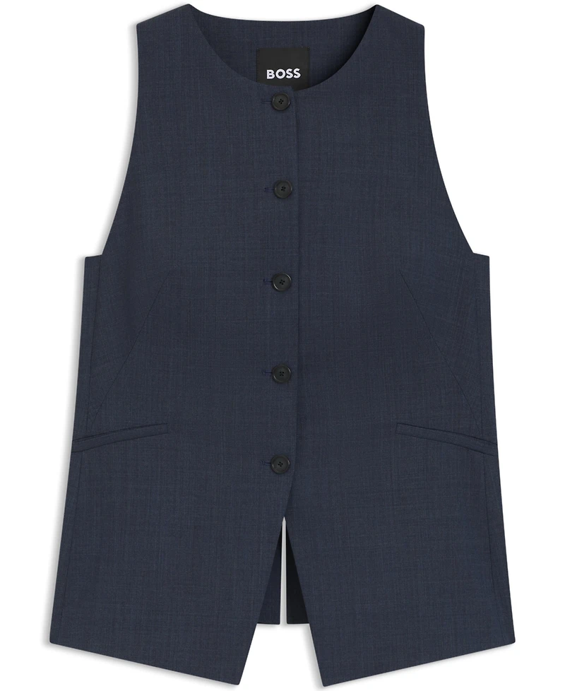 Boss by Hugo Women's Virgin Wool Slim-Fit Vest