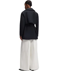 Boss by Hugo Women's Cotton Buckled Belt Trench Coat