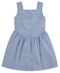 abercrombie kids Girls' Faux Button Square Neck Mini Dress