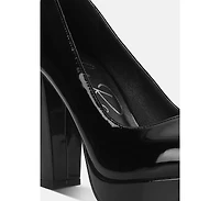 dixie patent faux leather pump sandals