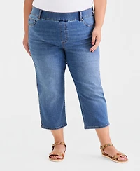Style & Co Plus High-Rise Shaping Capri Jeans, Macy's Exclusive