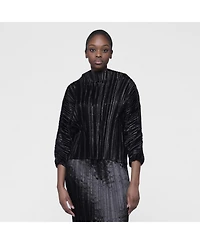 Leem Women's Plisse Batwing Top