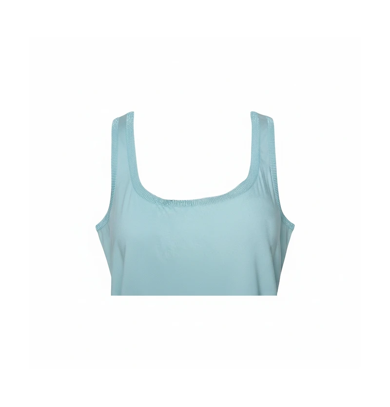 Pre-Owned Missoni Women's Pastel Blue Silk & Knit Sleeveless Scoop Neck Top
