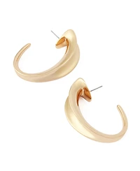 Robert Lee Morris Soho Silver Sculpted Hoop Earrings