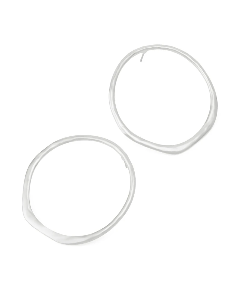 Robert Lee Morris Soho Silver Sculpted Circle Post Earrings