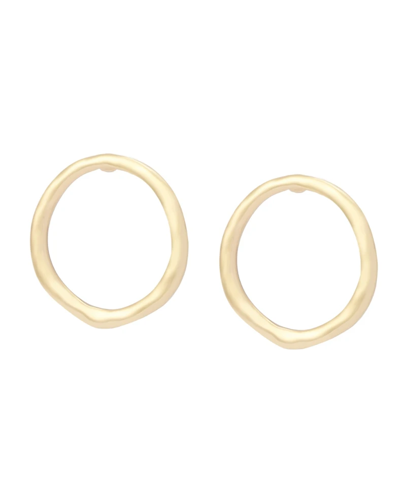 Robert Lee Morris Soho Silver Sculpted Circle Post Earrings