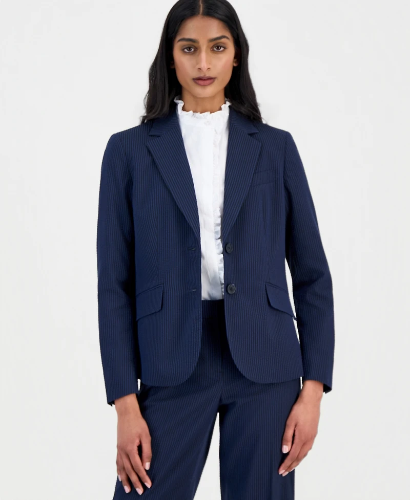 Anne Klein Women's Seersucker Stripe Blazer