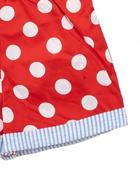Rare Editions Girls' 2T-6X Crab Applique Top and Polka Dots Shorts, 2-Piece Set
