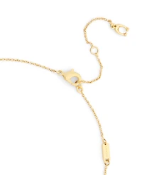 Coach Faux Stone Signature C Mother of Pearl Pendant Necklace