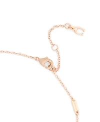 Coach Faux Stone Halo Tea Rose Pendant Necklace