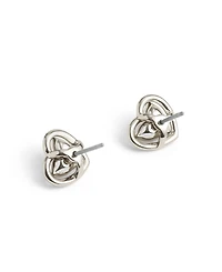 Coach Faux Stone Halo Heart Stud Earrings