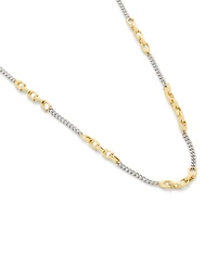 Coach Two-Tone Signature C Mixed Chain Necklace