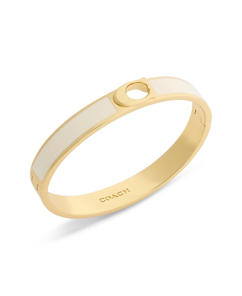 Coach Chalk Signature C Enamel Bangle Bracelet